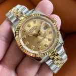 Rolex Datejust 41mm Steel & Yellow Gold Fluted Bezel Champagne Dial 126333