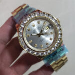 Men's Luxury Gold Presidential Iced-Out Watch | Automatic Diamond Wristwatch