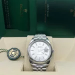 NEW Rolex Datejust 41 126334 18K Fluted Silver Dial Jubilee Box Papers