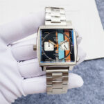 TAG Heuer Monaco Blue Men's Watch - CAW211R.FC6401 silver white wire