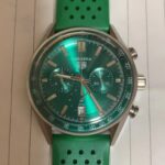 New Tag Heuer Carrera Chronograph 39mm Automatic Men's Watch CBS2211.FC6545  green hole strap