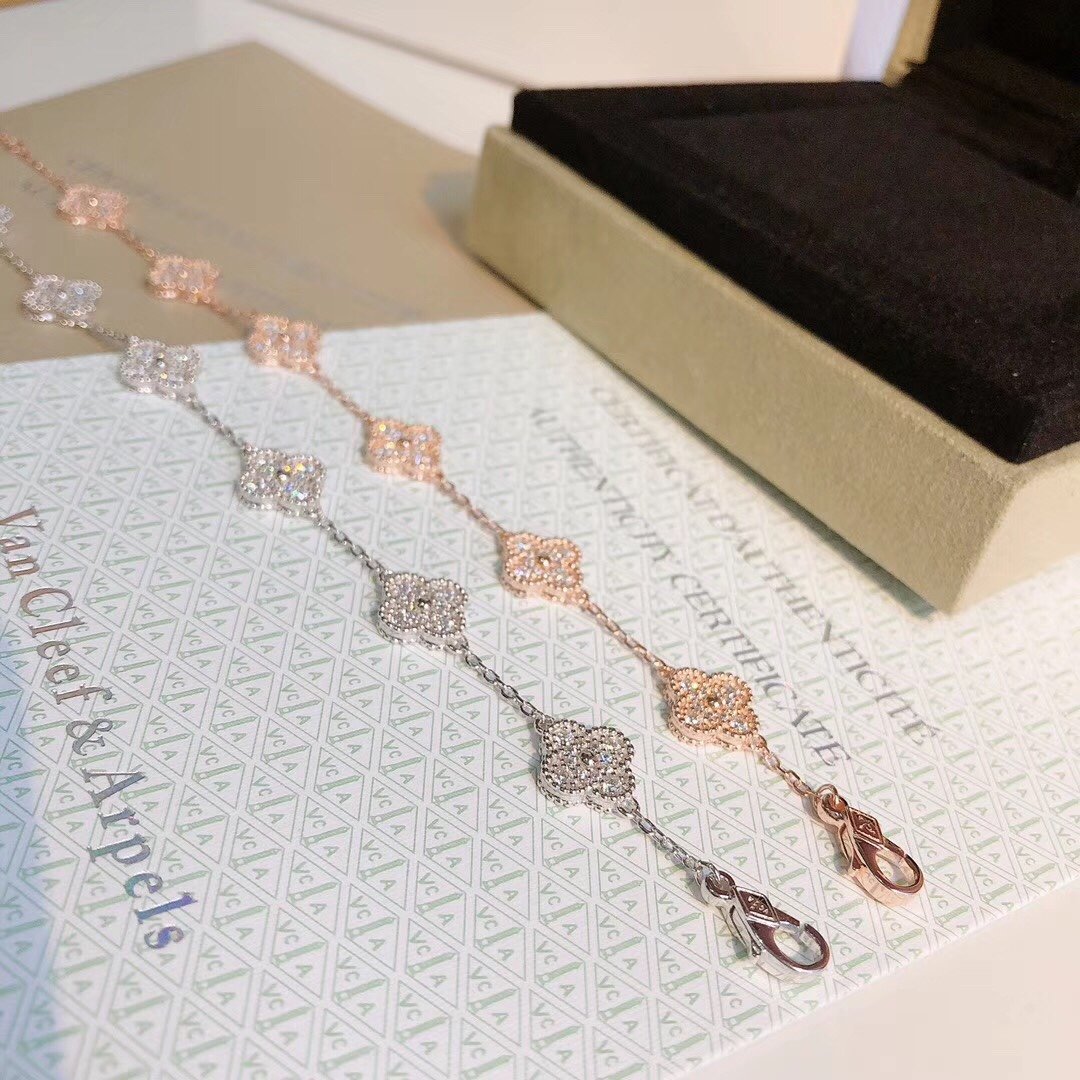 Vca Van Clerk Arpels lucky series natural tiger eye stone butterfly necklace exclusive customization imported s925 sterling silver material electroplated 18k gold classic popular products Rose gold gold two colors available 9 - Image 2