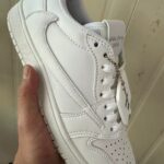 Version A1! Travis Scott x Air Jordan 1 Low JACK New Inverted Hook Black Brown Inverted Hook Magic Buckle Low Gang Original Version A1. 42 Number 7-13 Shipping 4-615